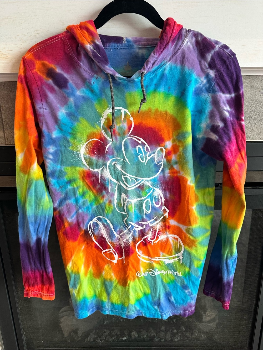 Walt Disney World Disney Parks Mickey Tie Dye long sleeve hooded shirt